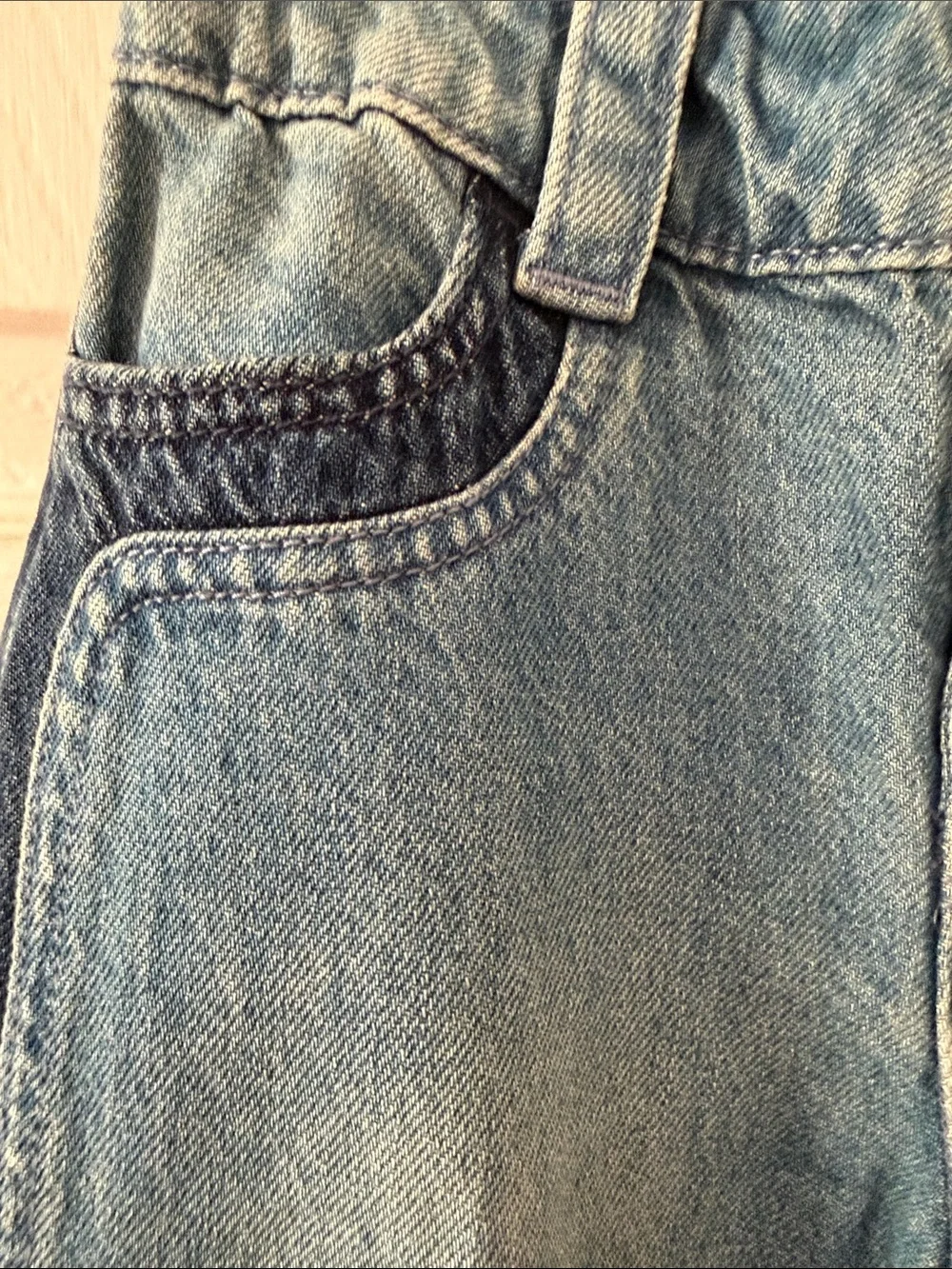 GAP Two-Tone Blue Wide Leg Jeans